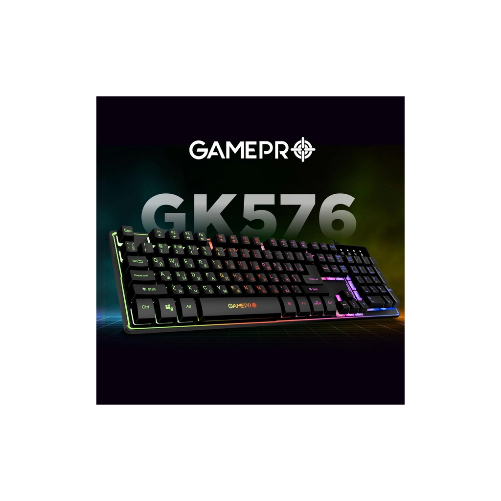 Клавіатура GamePro GK576 Nitro+ USB Black - зображення 5