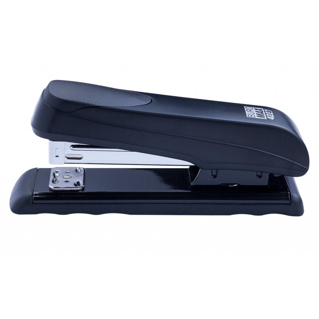 Степлер Buromax пластиковий, 20 арк., скоби №24; 26, 136х36, 5х53 мм, чорний (BM.4227-01) - зображення 1