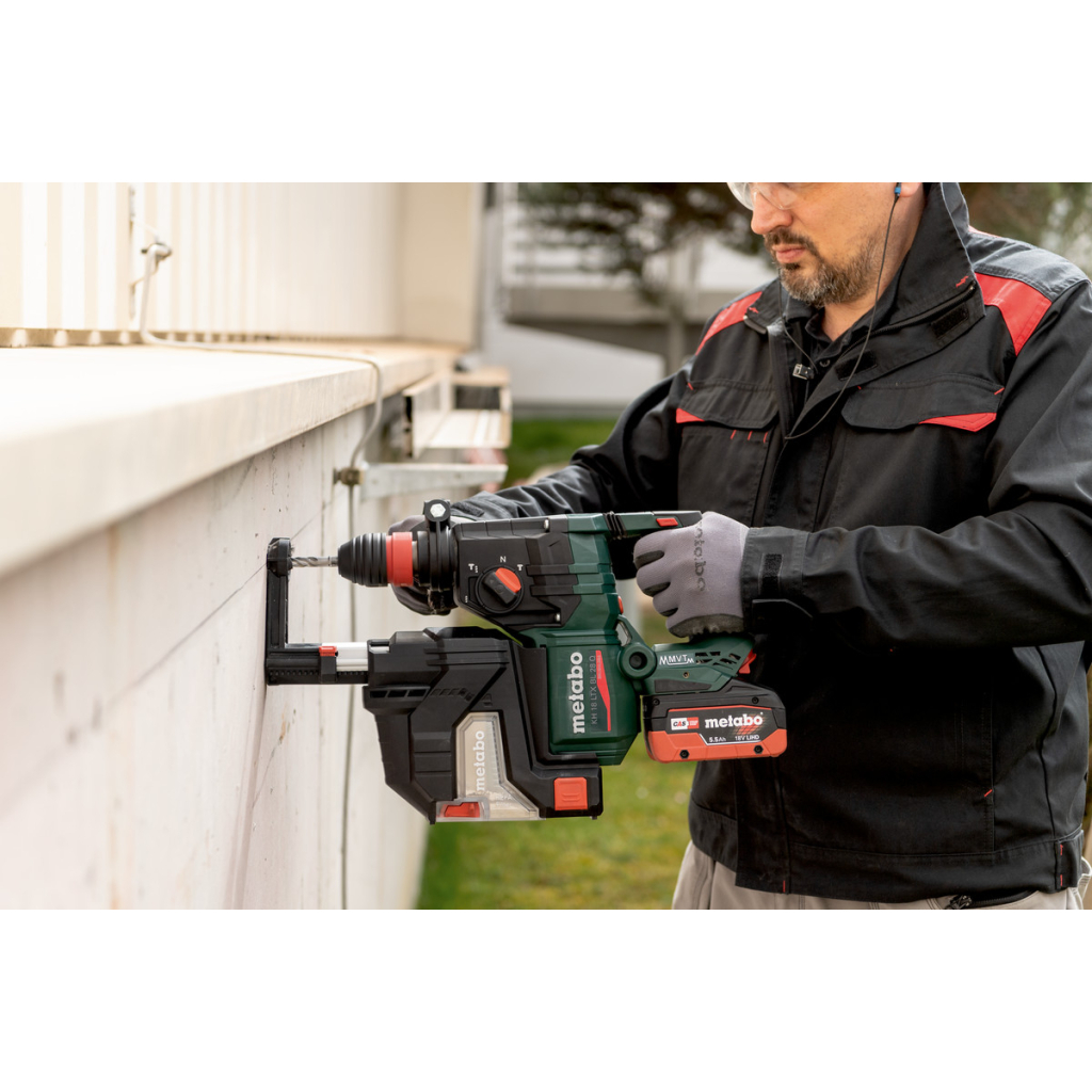 Перфоратор Metabo KH 18 LTX BL 28 Q В SDS-plus, 18V, 3Дж, 3.4кг (без АКБ та ЗП) (601715850) - зображення 2