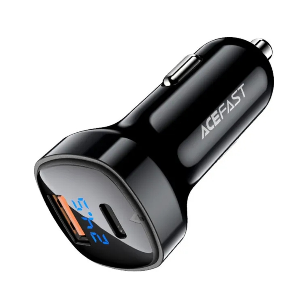 Зарядний пристрій Acefast 2xUSB 66W (USB-C + USB-A) B4 with digital display (6974316280392) - зображення 2
