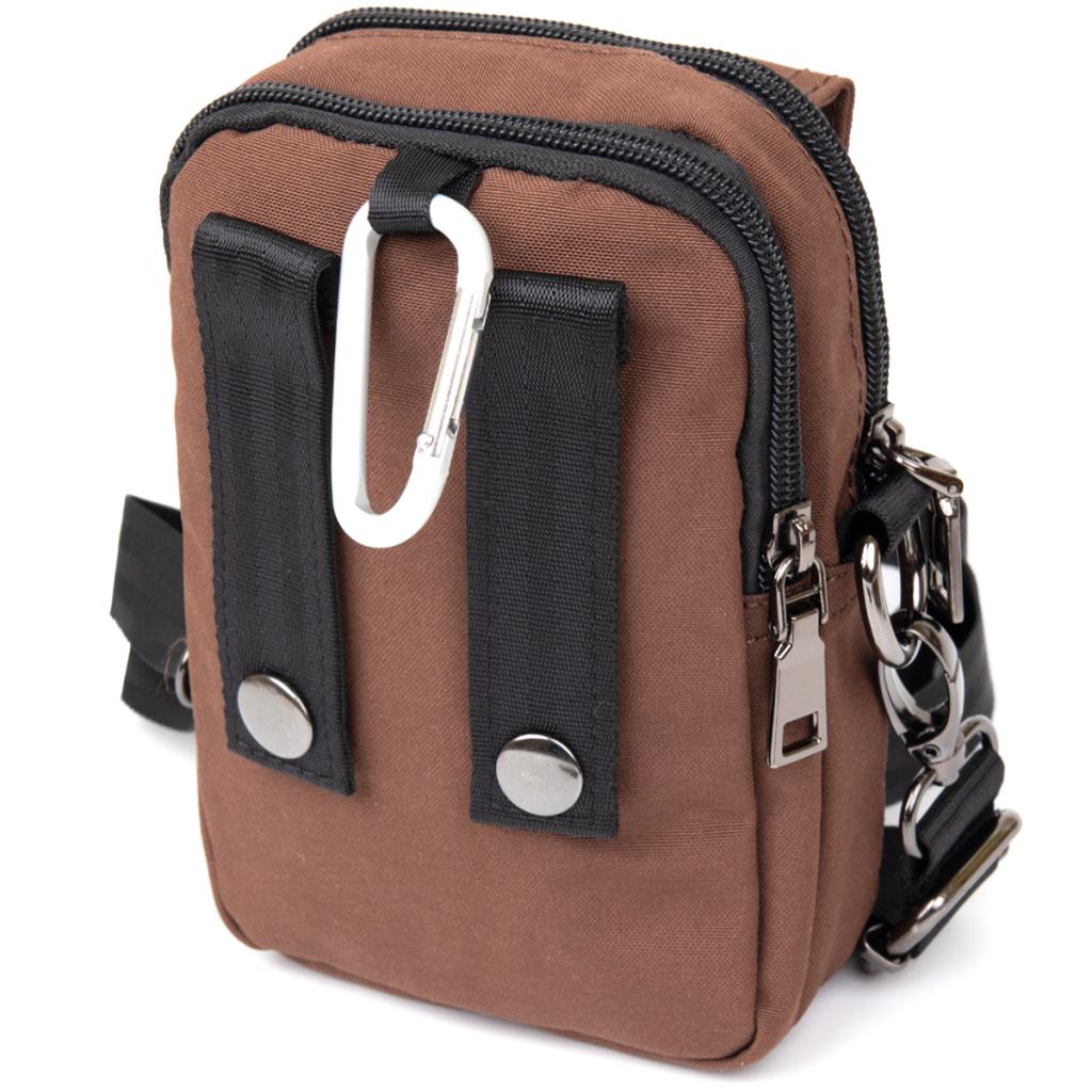 Сумка Vintage На пояс нейлон Коричнева (20648) - зображення 2