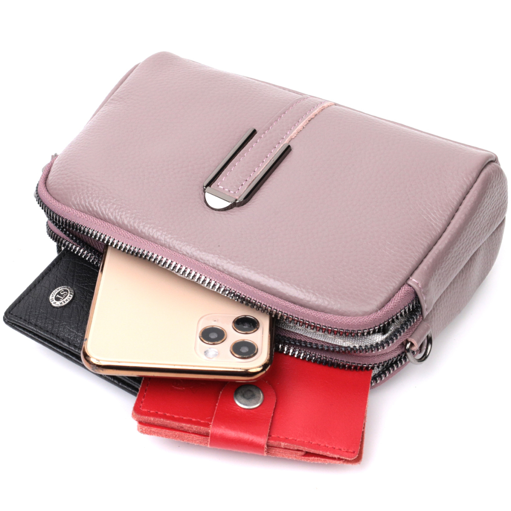 Сумка Vintage З натуральної шкіри Фіолетова (22279) - зображення 8