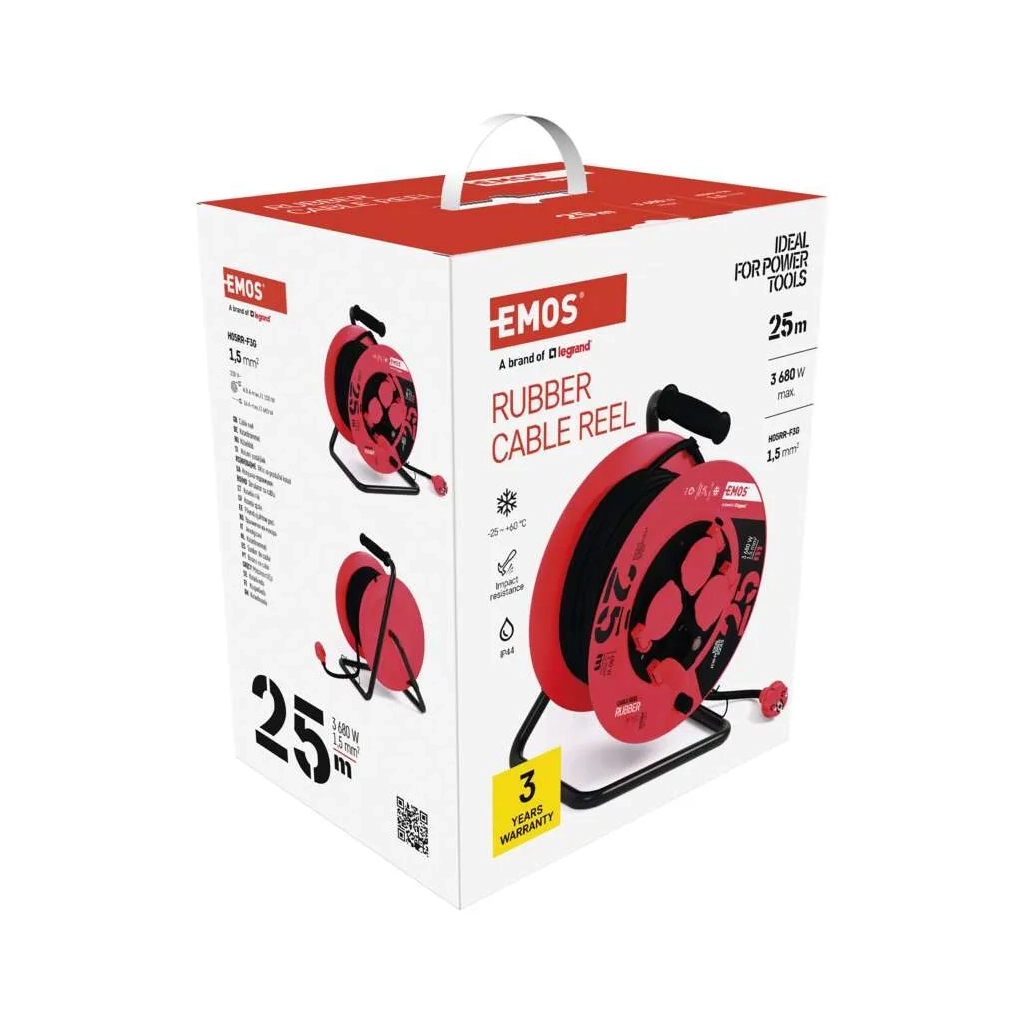 Мережевий подовжувач EMOS катушка 4 роз., 25 м (P08225) - picture 6