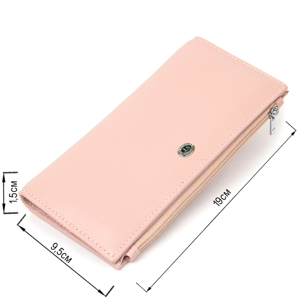Гаманець ST Leather З натуральної шкіри Рожевий (19383) - зображення 3