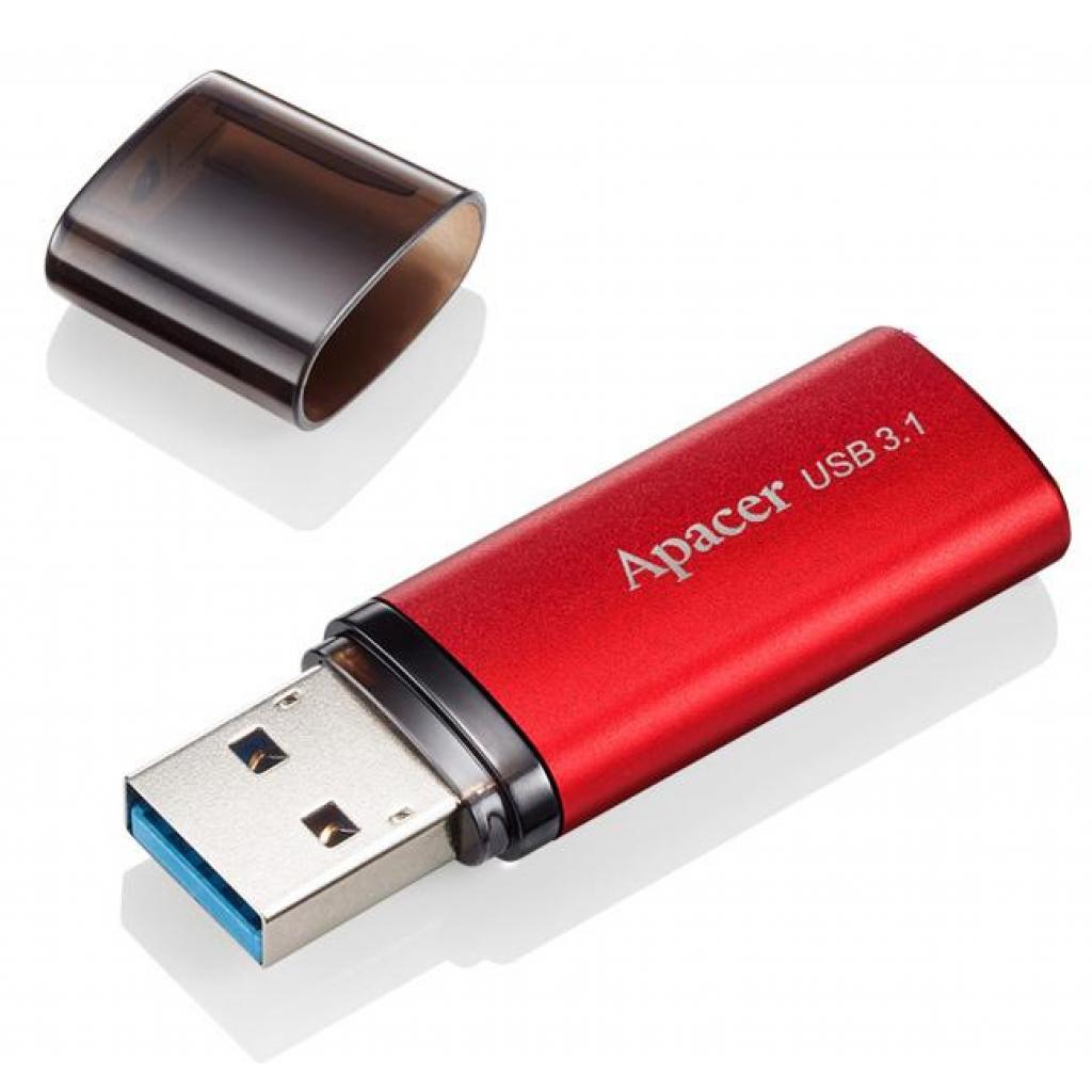 USB флеш накопичувач Apacer 32GB AH25B Red USB 3.1 Gen1 (AP32GAH25BR-1) - зображення 3