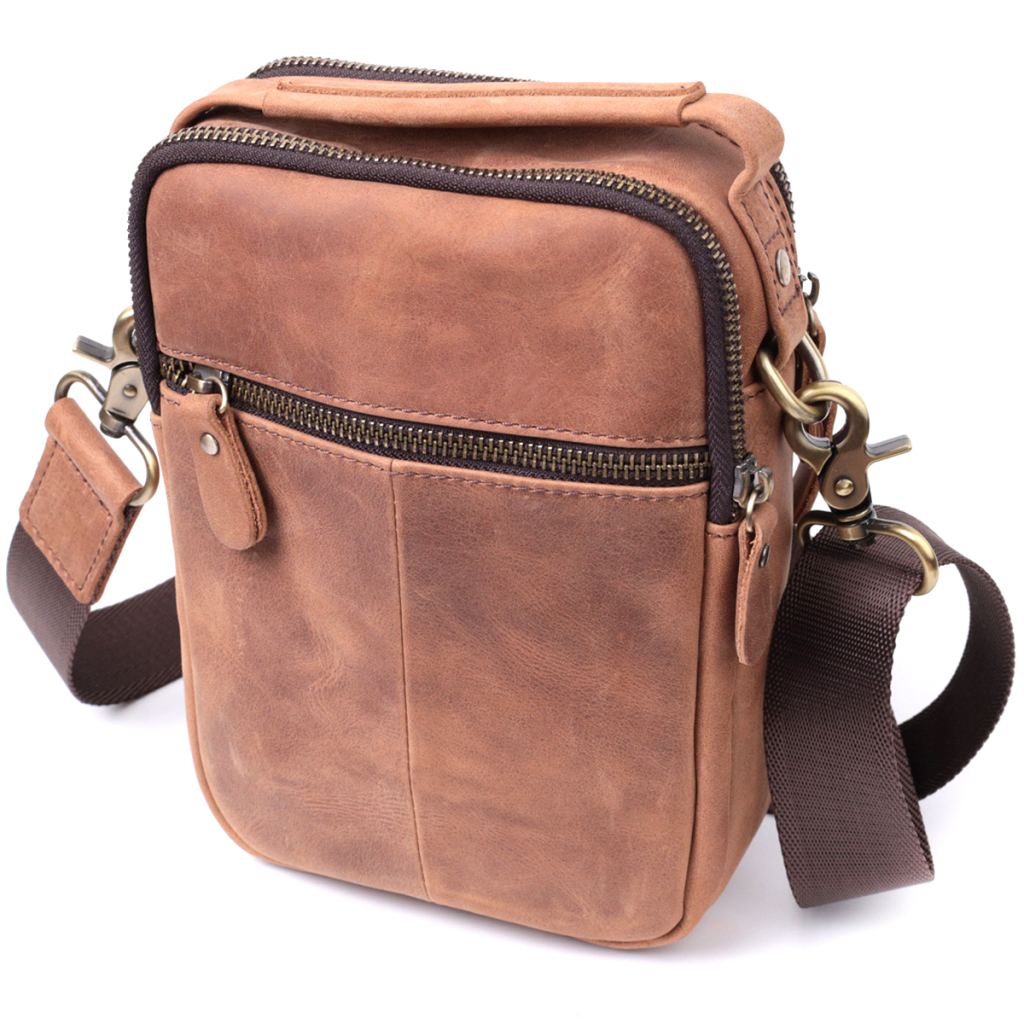 Сумка Vintage Вінтажна для чоловіків з натуральної шкіри Коричнева (22811) - зображення 2