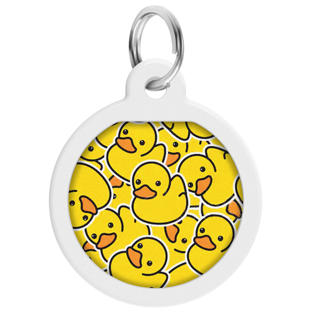 Адресник для тварин WAUDOG Smart ID з QR паспортом "Качечки", коло 25 мм (0625-0204) - зображення 1