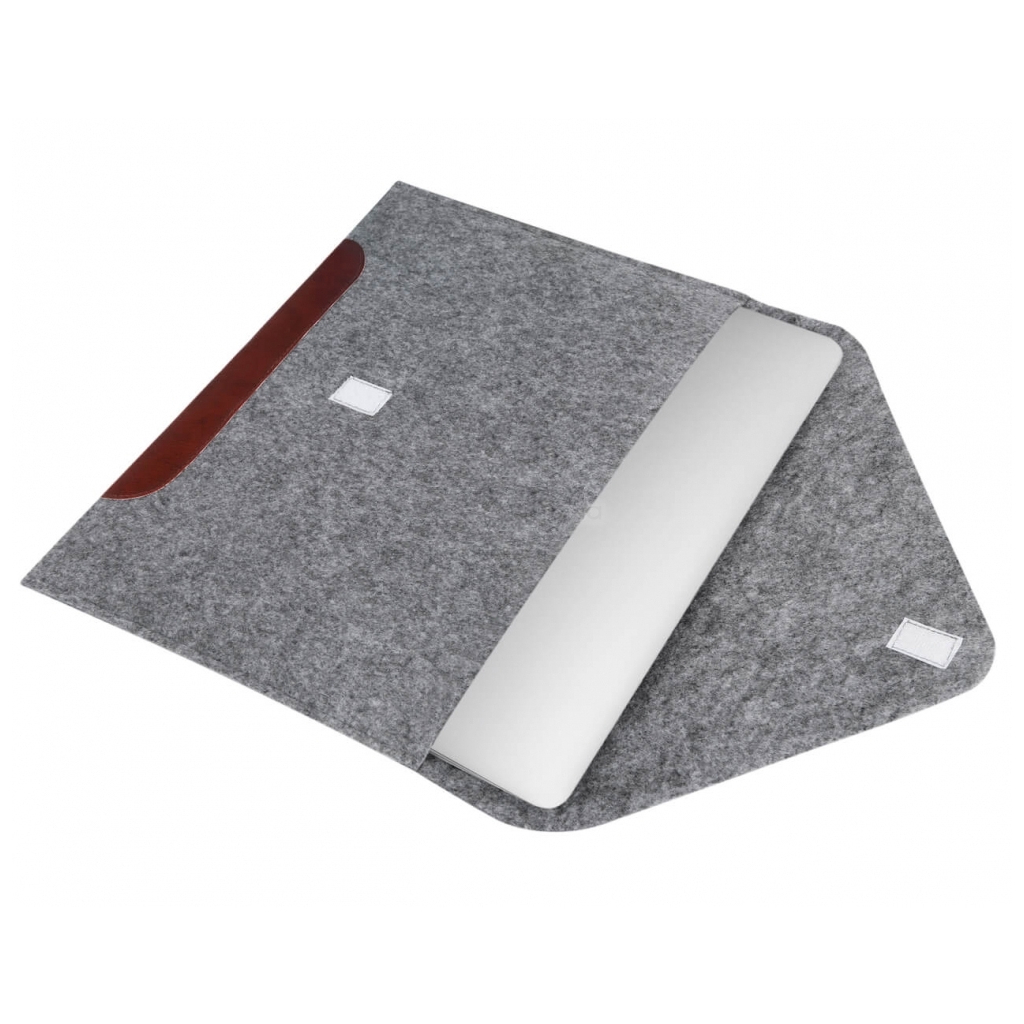 Чохол до ноутбука Gmakin 14" Macbook Pro, envelope, LightGray, brown stripe (GM10-14) - зображення 4