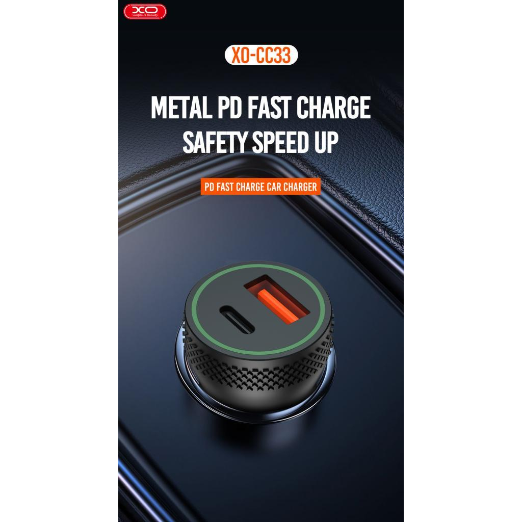 Зарядний пристрій XO 1xUSB QC3.0 + 1xUSB-C PD18W black (CC33-BK) - зображення 6
