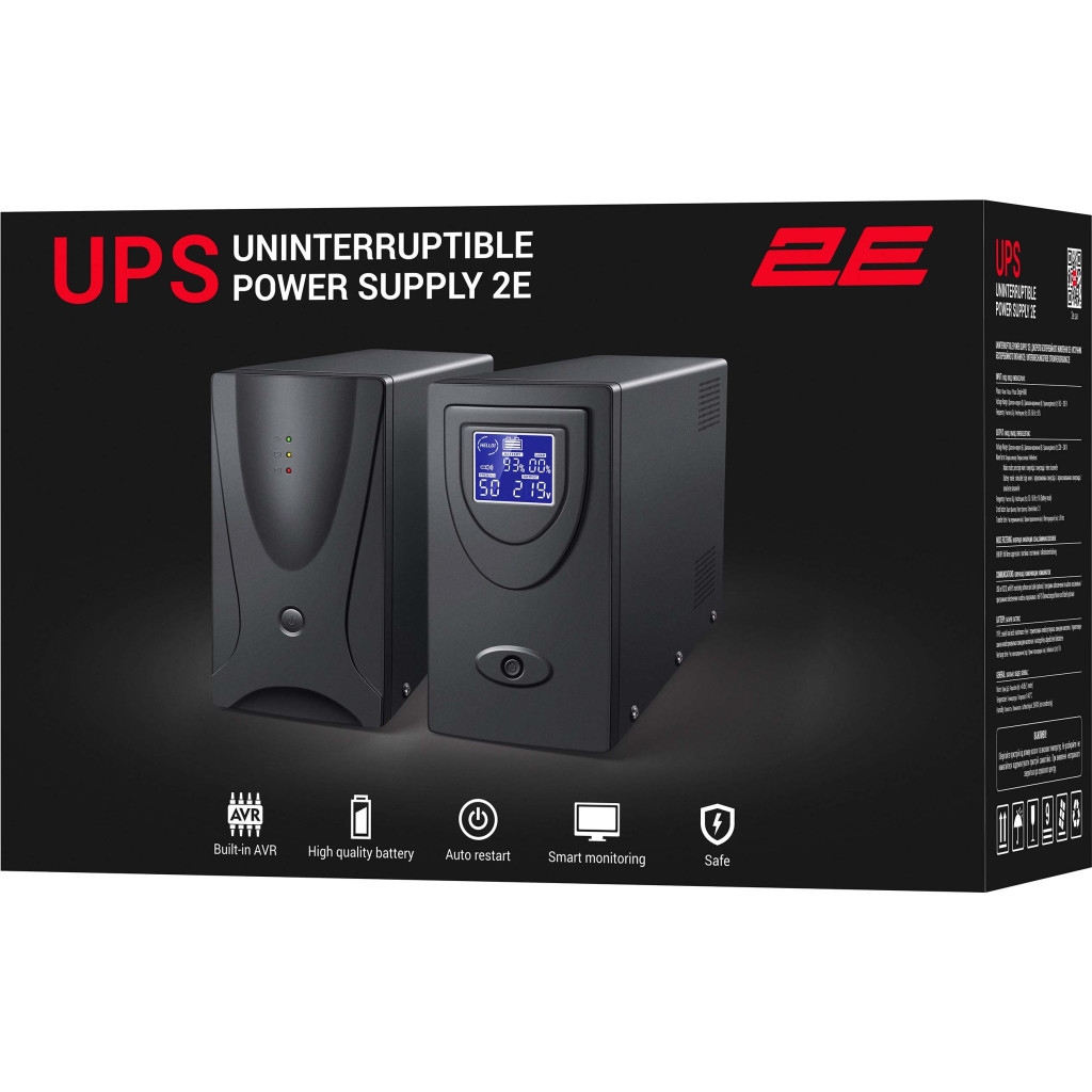 Пристрій безперебійного живлення 2E 2E-ED2000 1200W (2E-ED2000) - зображення 4