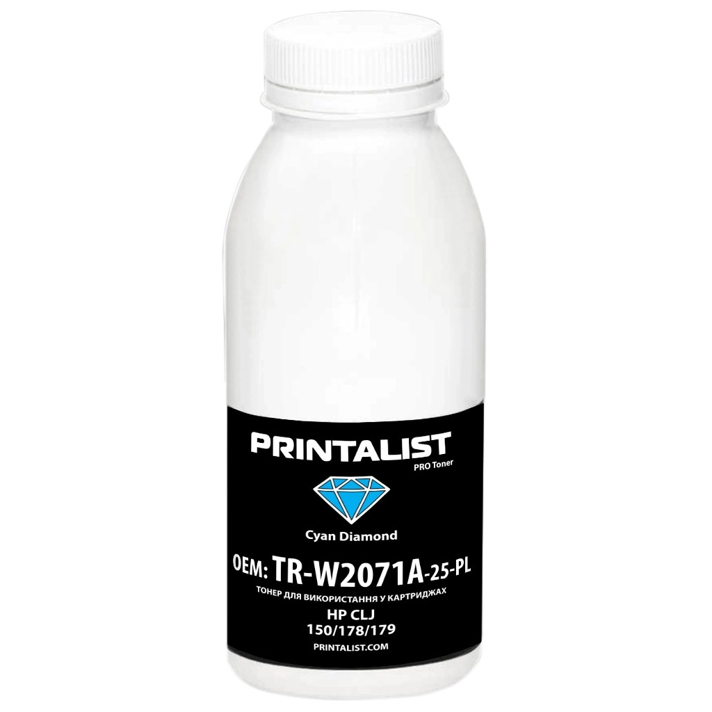 Тонер HP CLJ 150/178/179, 25г Cyan Printalist (TR-W2071A-25-PL) - зображення 1