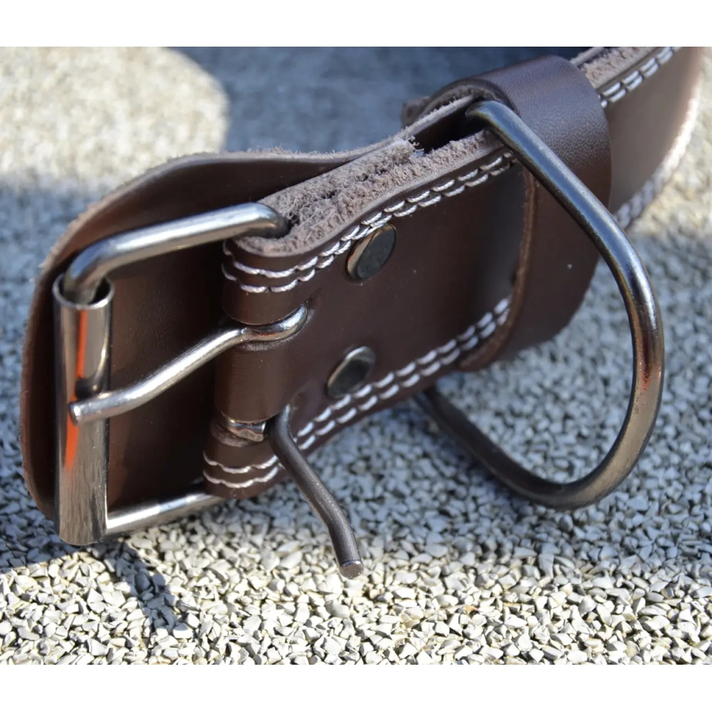 Атлетичний пояс MadMax MFB-246 Full leather шкіряний Chocolate Brown S (MFB-246_S) - зображення 9