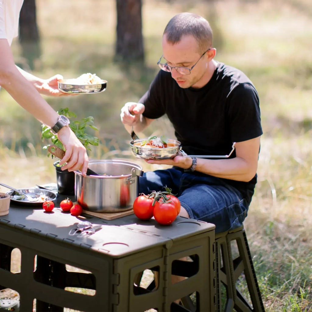 Стілець складаний Tribe Camp Chair High пластиковий Olive (T-EF-0002-olive) - зображення 11