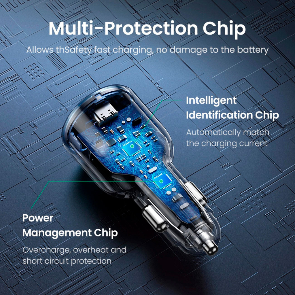 Зарядний пристрій Ugreen 3xUSB 130W (2xUSB-C+USB-A) QC 3.0 black (CD293) (90413) - зображення 11