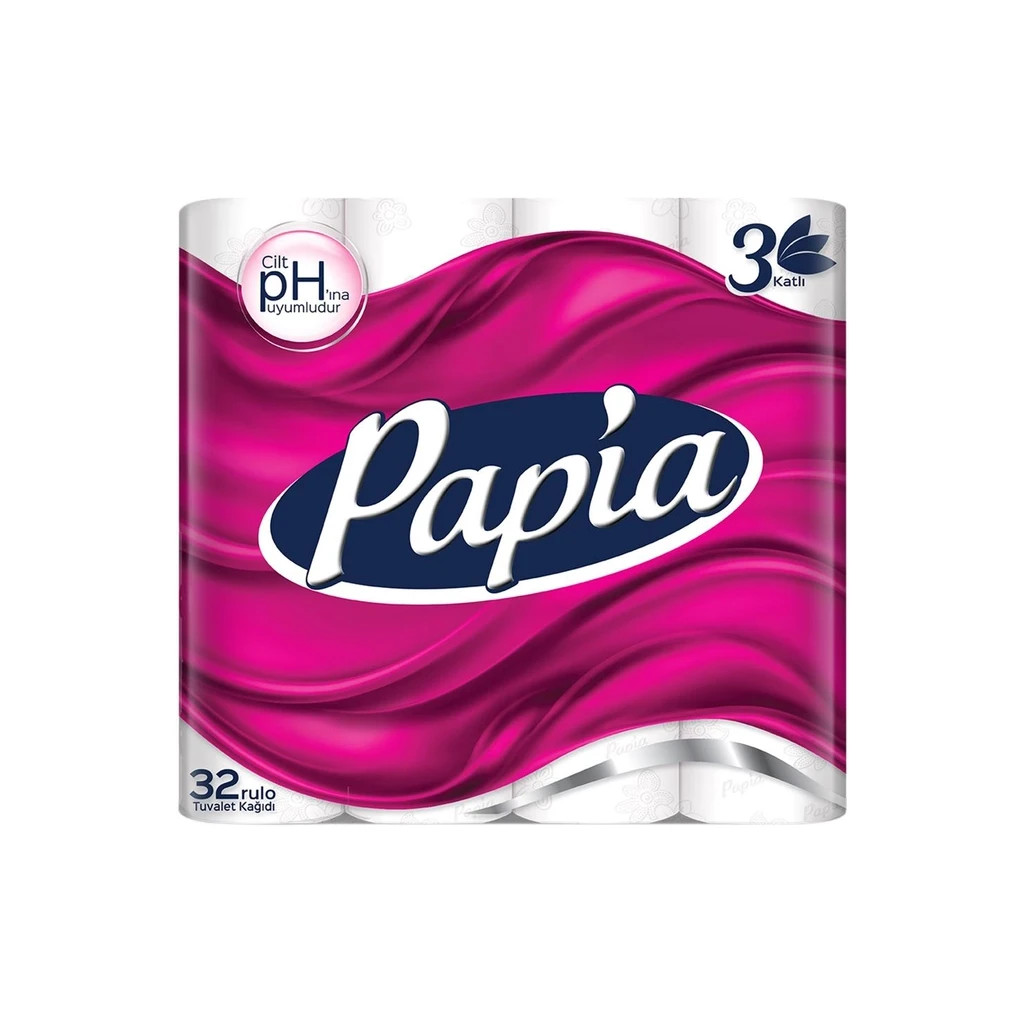 Туалетний папір Papia 3 шари 32 рулони (8690536010066) - зображення 1