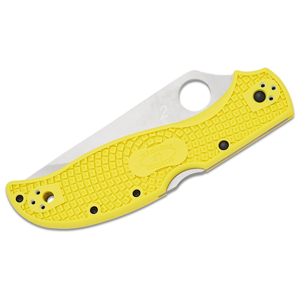 Ніж Spyderco Stretch 2 XL H-2 Serrated Yellow FRN (C258SYL) - зображення 4