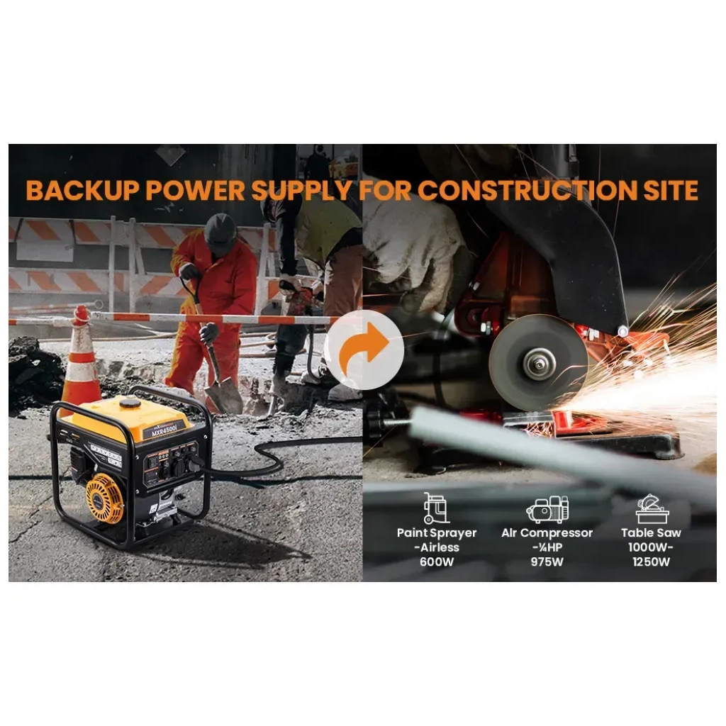 Генератор maXpeedingRODS MXR4500i (3,5 kW), 220V, 50Hz, 7.5л, ручний запуск (mxr4500i) - зображення 7