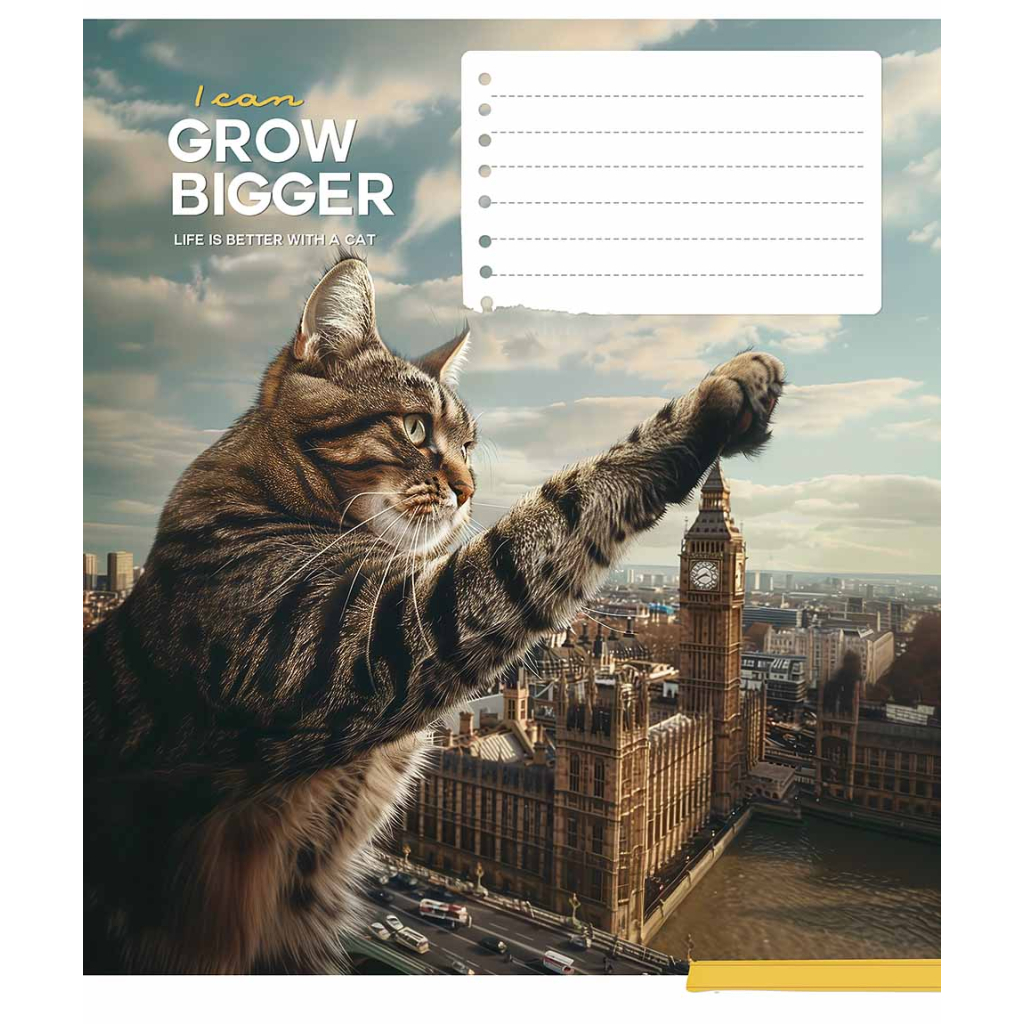 Зошит Школярик Gigantic cats 12 аркушів клітинка (012-3451K) - зображення 3