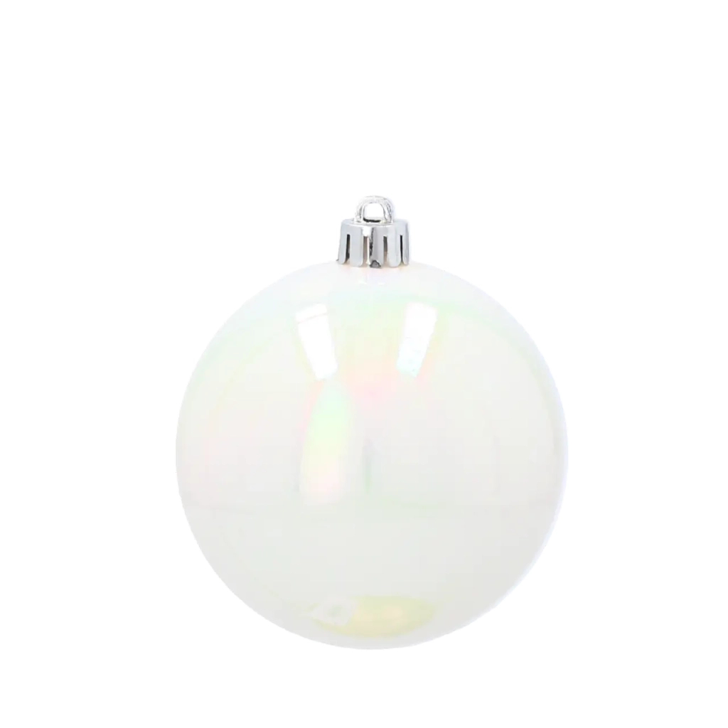 Ялинкова іграшка Chomik пластикові кульки 9 шт, 8см, графіт з перламутром (5900779853041) - зображення 2