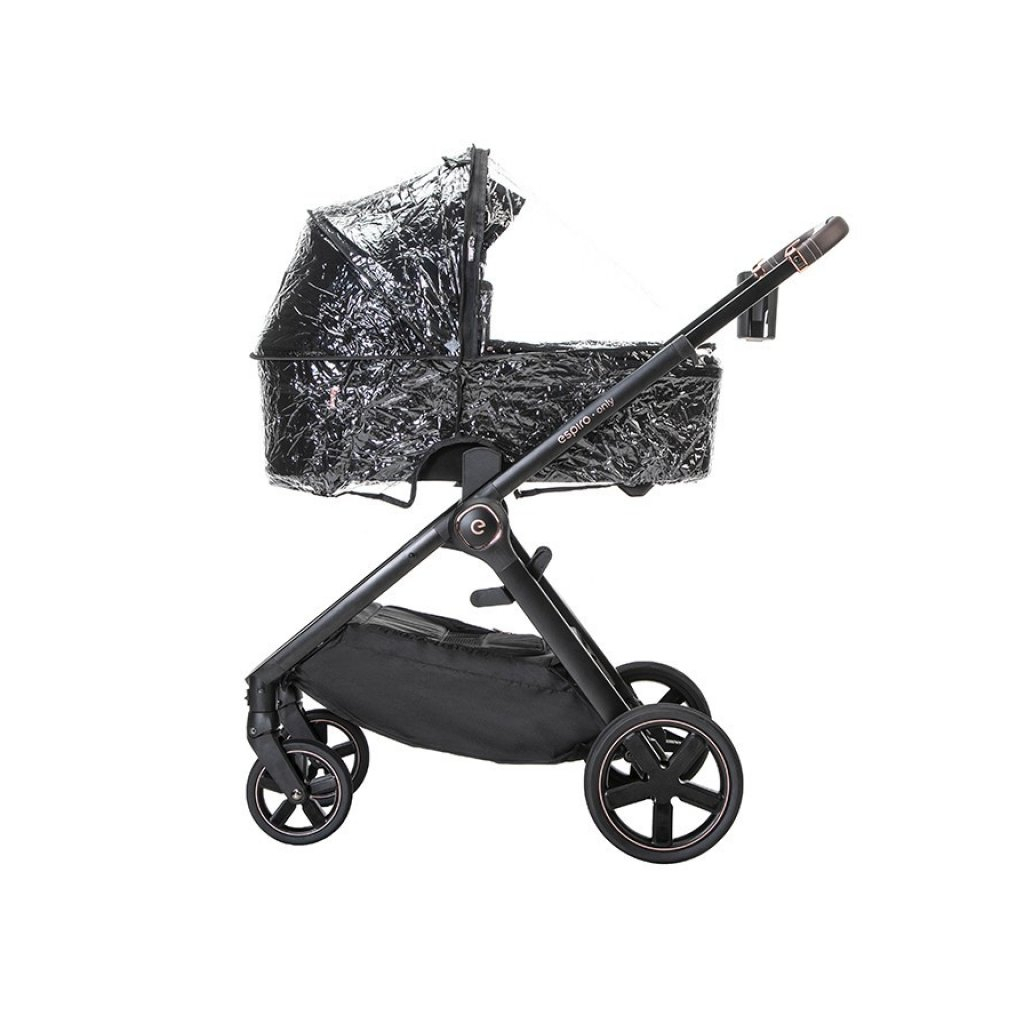 Коляска Espiro 2 в 1 Only 410 Stylish Black (колеса GEL) (5905683801225) - зображення 9