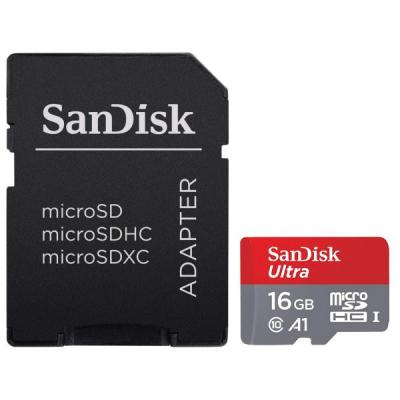Карта пам'яті SanDisk 16GB microSDHC class 10 UHS-I A1 Ultra (SDSQUAR-016G-GN6TA) - зображення 1