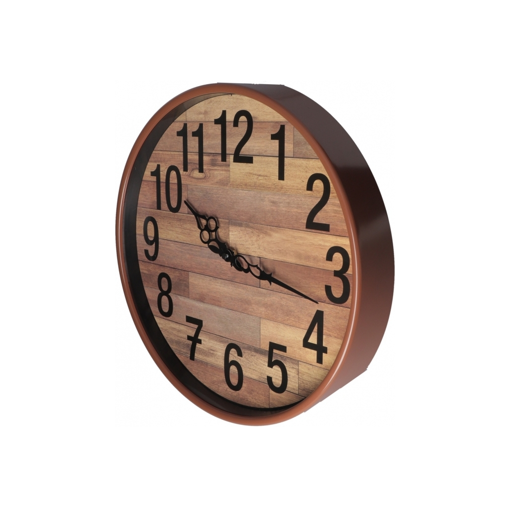 Настінний годинник Optima Antique пластиковий, колір дерева (O52108) - зображення 2