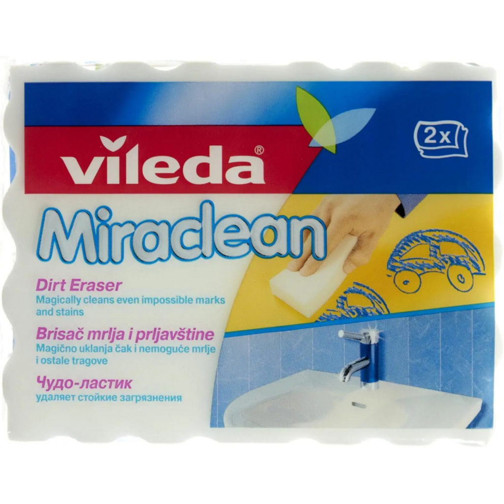 Губки кухонні Vileda Miraclean меламінові 2 шт. (4023103144439) - зображення 1