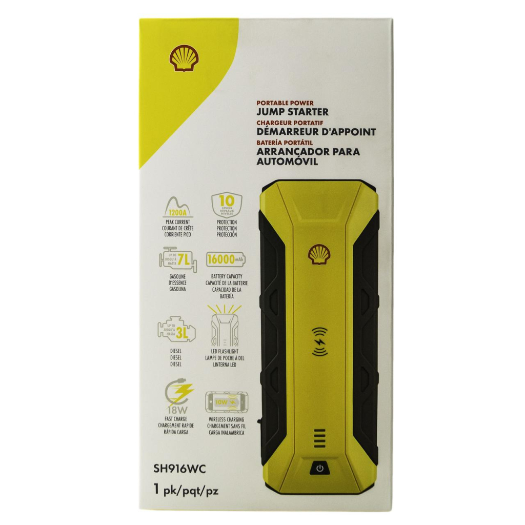 Пуско зарядний пристрій Shell 16000mAh (SH916WC-CB(Grey+Yellow)) - зображення 10