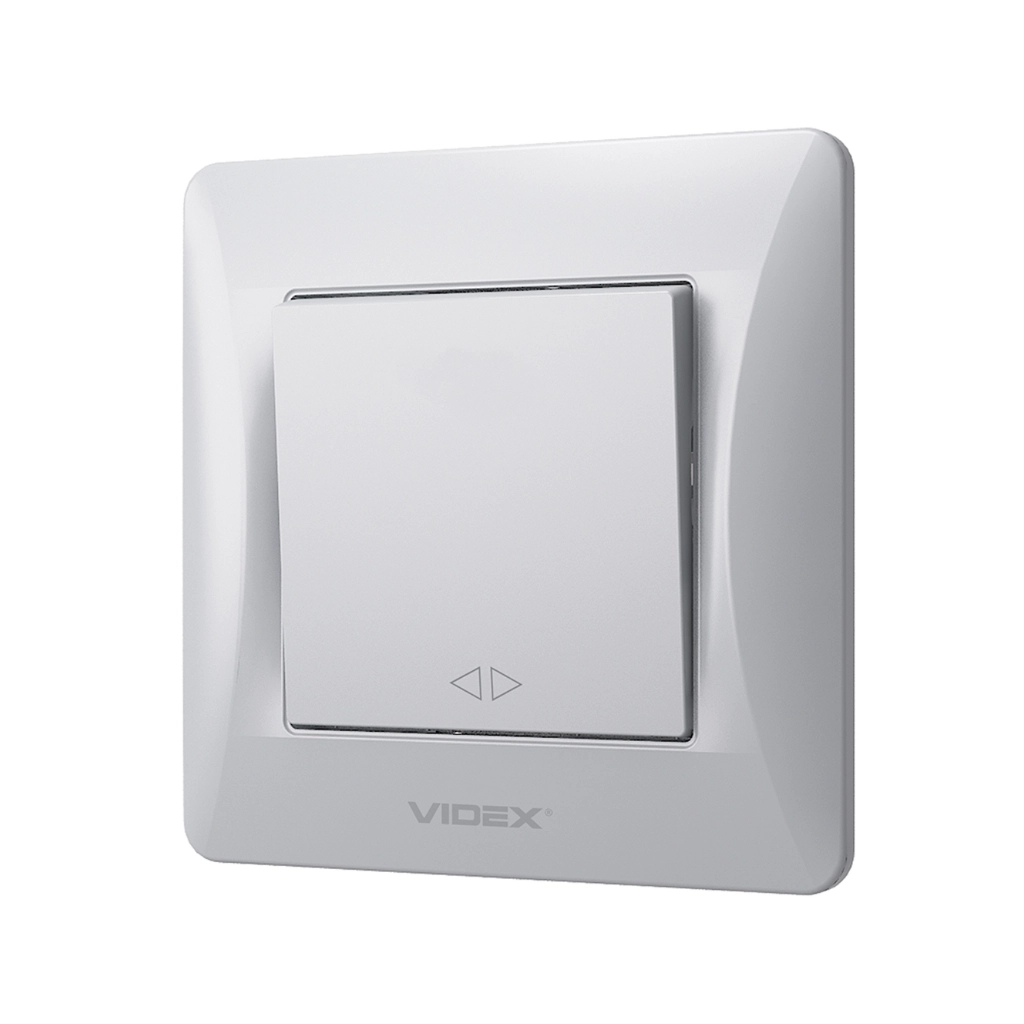 Перемикач Videx BINERA 1кл проміжний срібно (VF-BNSW1I-SS) - изображение 1