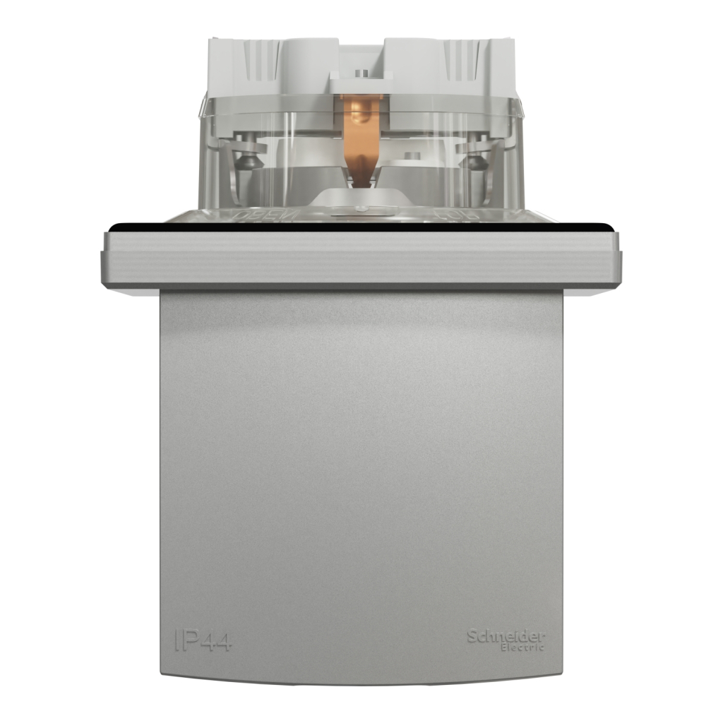 Розетка Schneider Electric ASFORA з кришкою IP44, алюміній (EPH3100361) - изображение 5