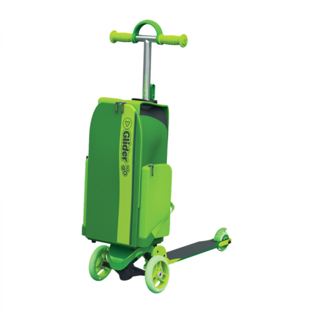 Самокат A-Toys Y Glider To Go XL, з рюкзаком, зелений (100913) - зображення 1