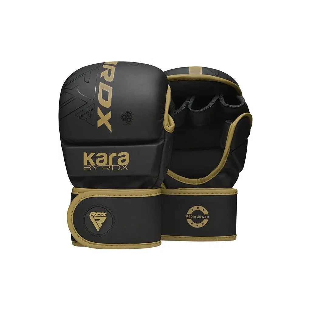 Рукавички для MMA RDX F6 Kara Matte Golden Plus L/XL (GSR-F6MGL-L/XL+) - зображення 2