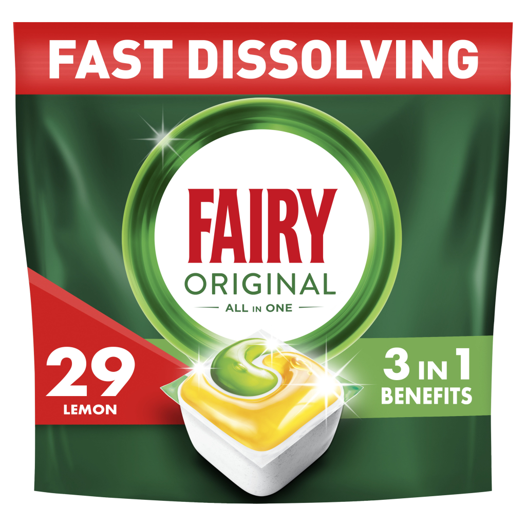 Таблетки для посудомийних машин Fairy Original All in One Lemon 29 шт. (8006540726891/8700216237314) - изображение 1