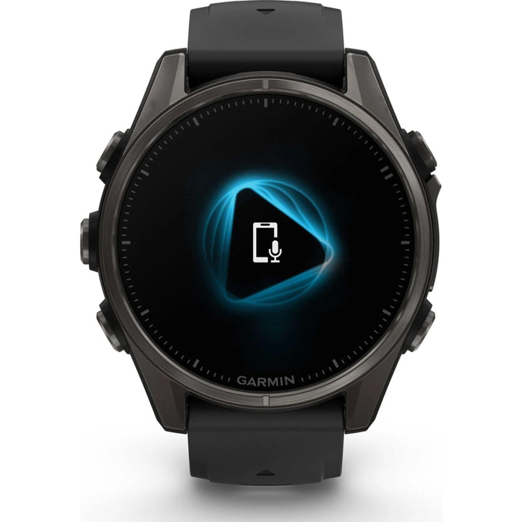 Смарт-годинник Garmin fenix 8 43mm, AMOLED, Saph, CrbnGry Ti/Blk, Blk/PebblGryBnd, (010-02903-21) - изображение 2