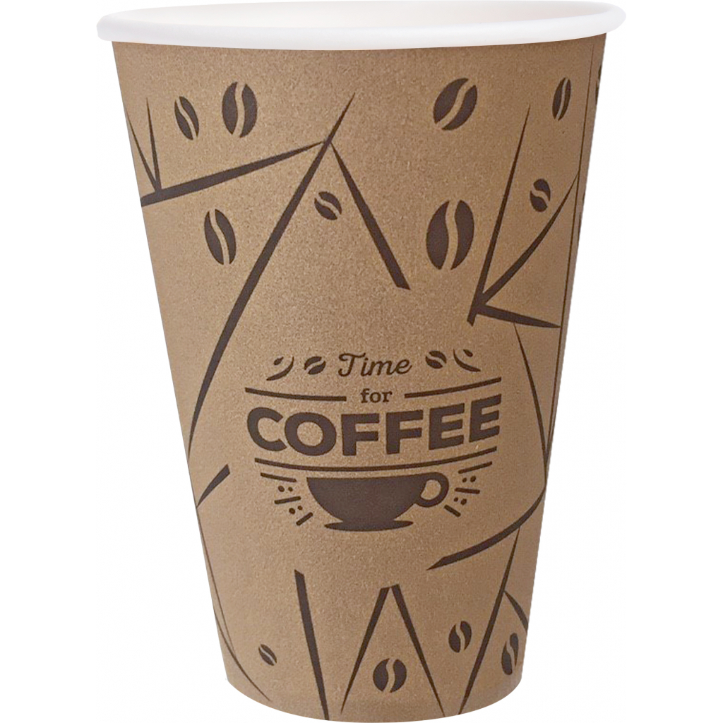 Стакани одноразові PRO service паперові Coffee Time 250 мл 50 шт. (4823071634969) - зображення 1