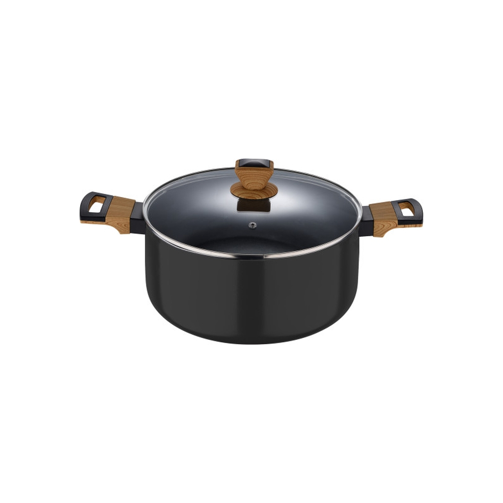 Каструля Bergner Earth black, з кришкою 20 см, 2.5 л (BG-32035-BK) - зображення 2