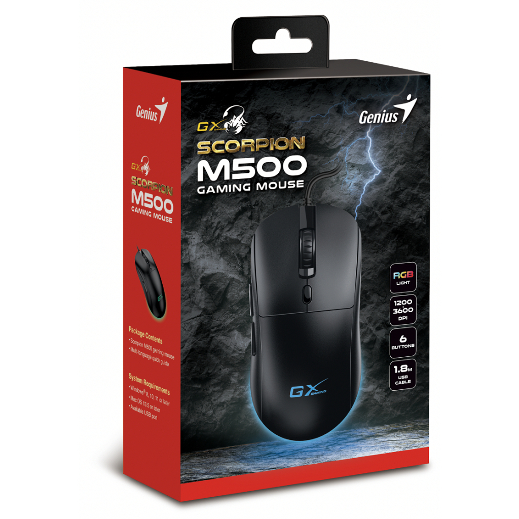 Мишка Genius Scorpion M500 USB Black (31040011400) - зображення 2
