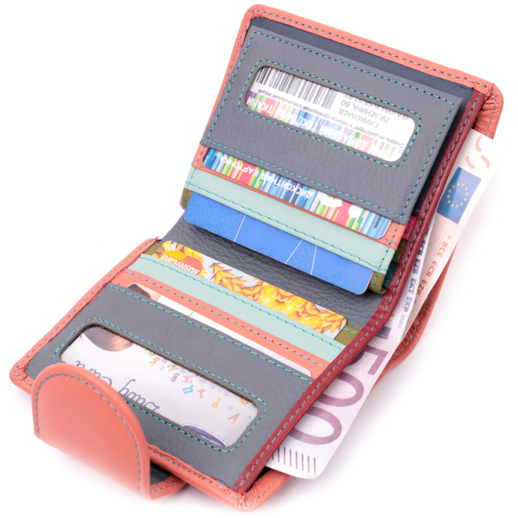 Гаманець ST Leather Шкіряний Помаранчевий (19458) - зображення 6