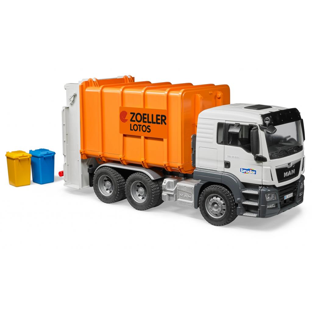 Спецтехніка Bruder Сміттєвоз MAN TGS памаранчевий М1:16 (03762) - зображення 2