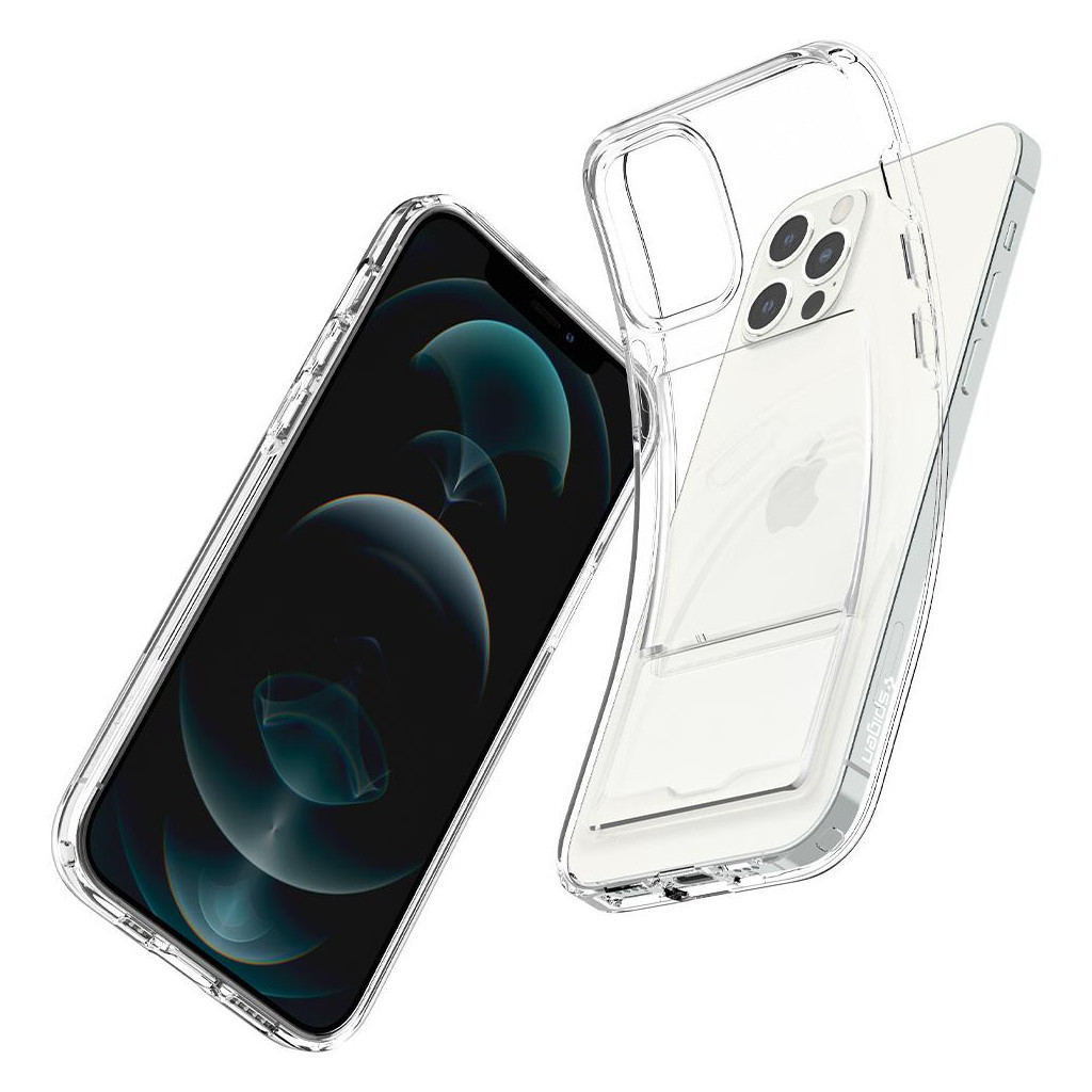 Чохол до мобільного телефона Spigen iPhone 12 /12 Pro Crystal Slot, Crystal Clear (ACS02576) - зображення 4