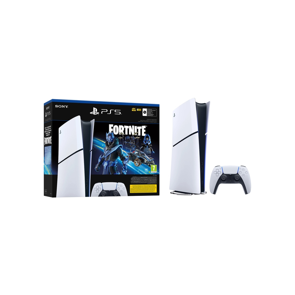 Ігрова консоль Sony Playstation 5 Slim Digital Edition 1TB (Fortnite Cobalt Star Bundle) (1000045170) - зображення 1