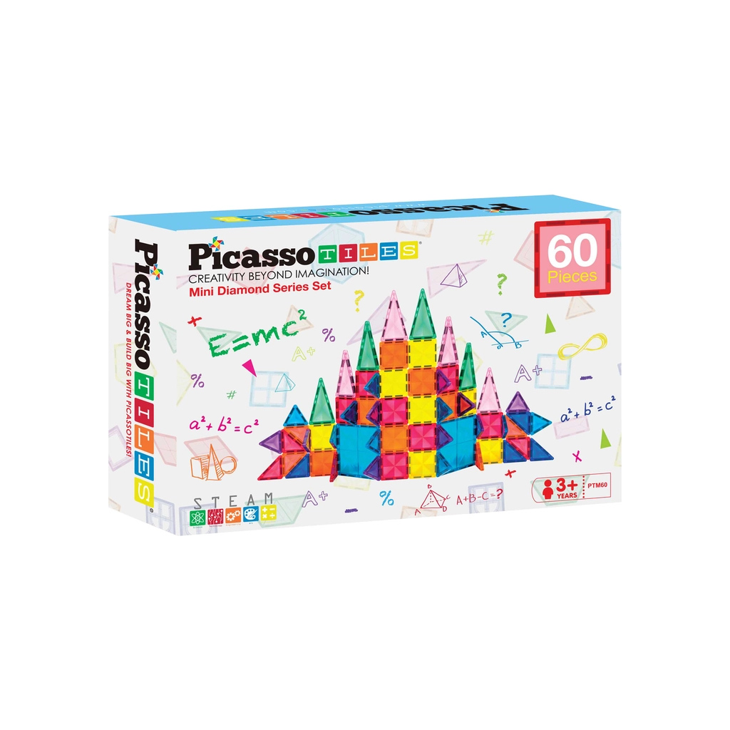 Конструктор Picasso магнітний Tiles Mini Diamond Series Set 60 деталей (817338022303) - зображення 1
