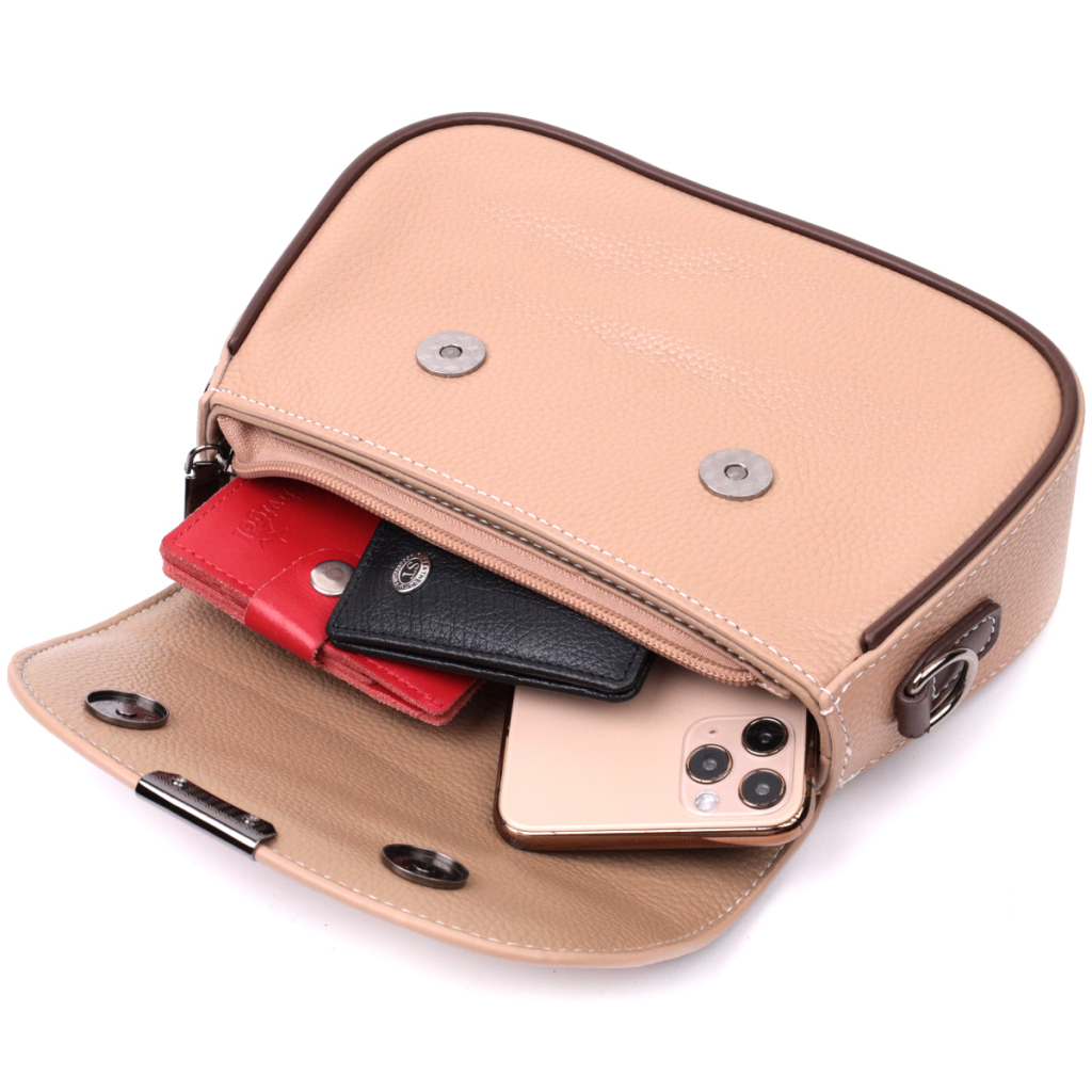 Сумка Vintage З натуральної шкіри Бежева (22373) - зображення 8