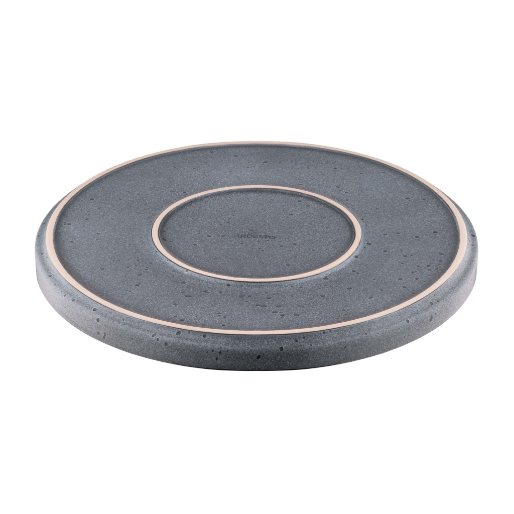 Тарілка Ardesto Fasano, 26см, кераміка, сірий темний (AR0326FDG) - зображення 4