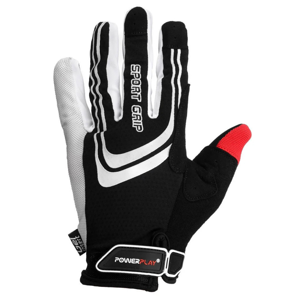 Велорукавиці PowerPlay 6588 Black/White L (6588_L_Black/White) - изображение 2