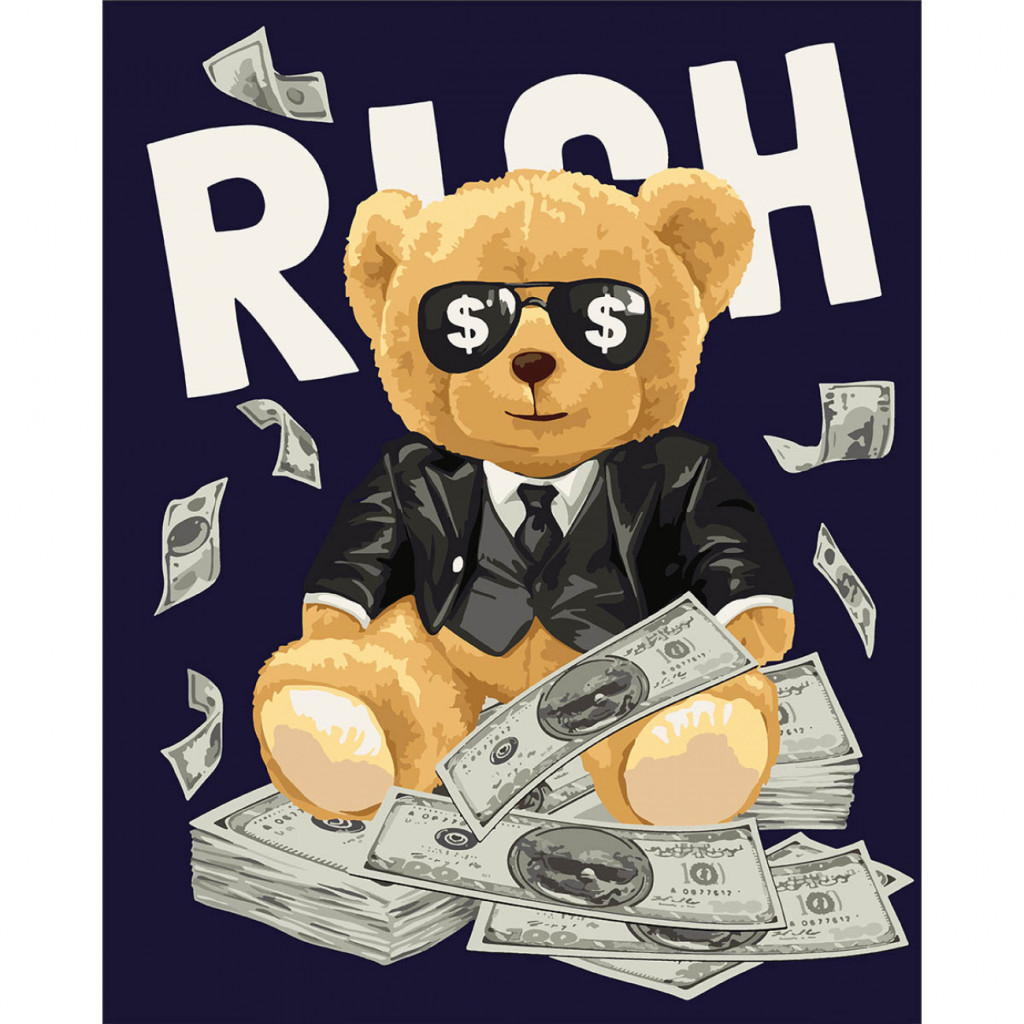 Картина по номерам Santi Грошовий ведмедик, 40*50 (954846) - зображення 1