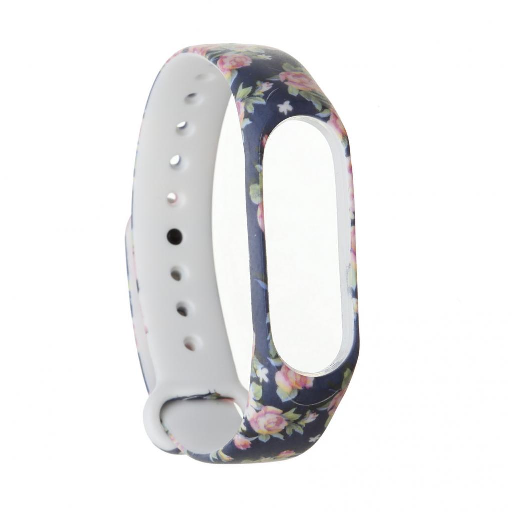 Ремінець до фітнес браслета Armorstandart для Xiaomi Mi Band 4/3 Blue Flowers (ARM52066) - зображення 1