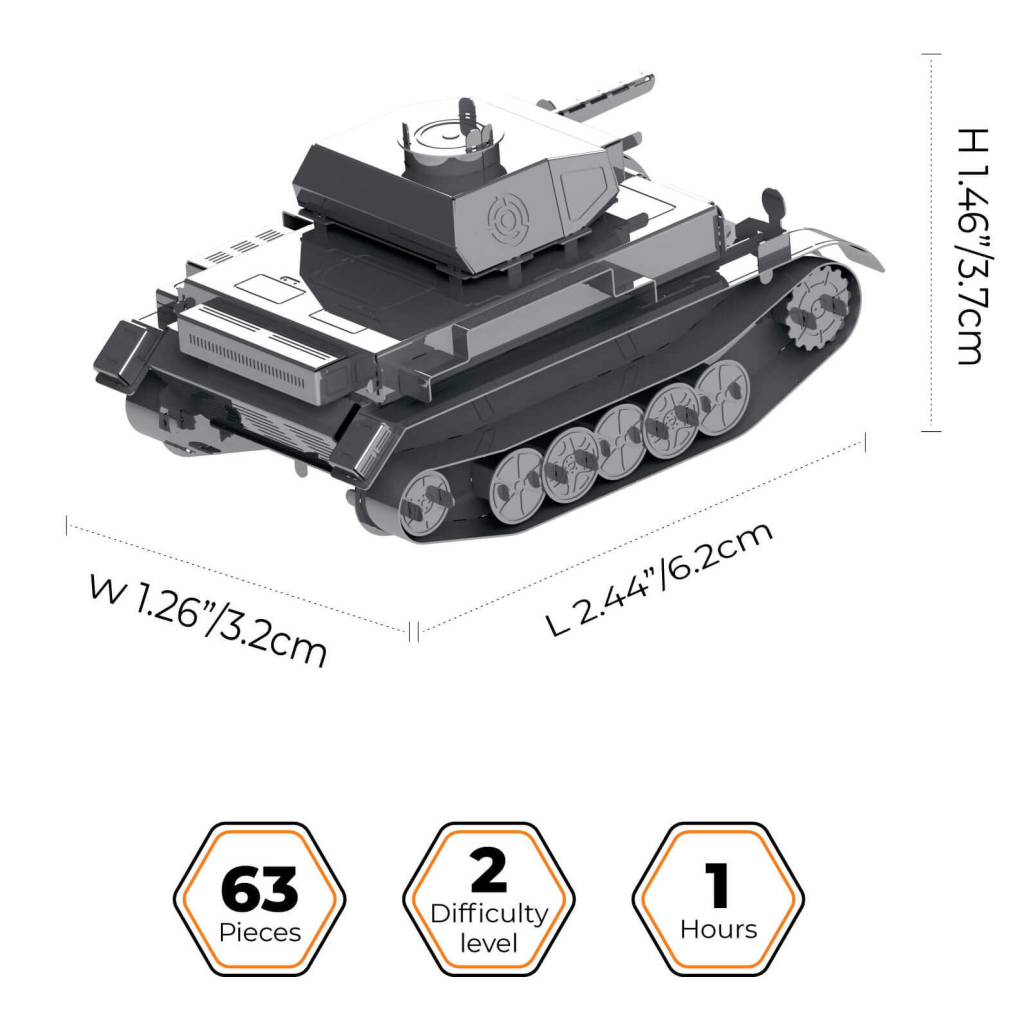 Конструктор Metal Time колекційна модель Pz.Kpfw. II Ausf. G (MT061) - зображення 2