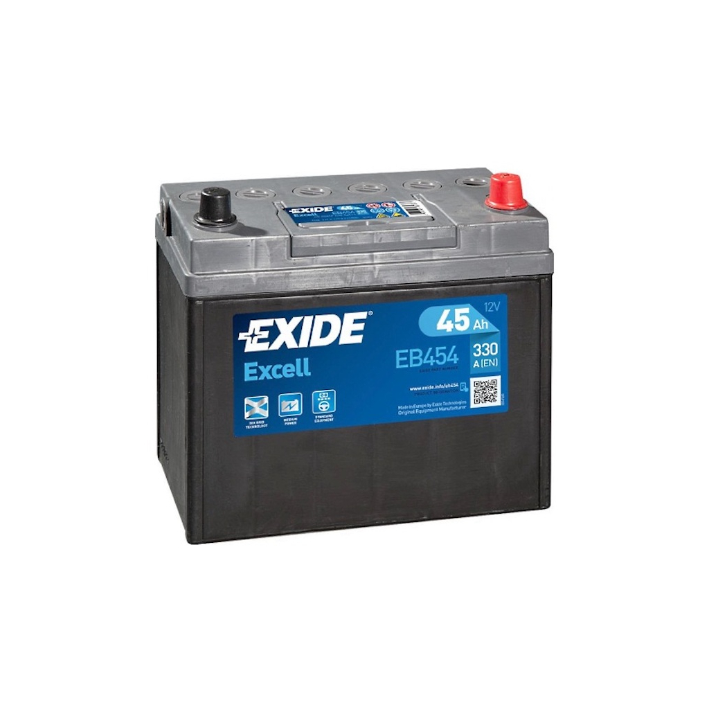 Акумулятор автомобільний EXIDE EXCELL 45A (EB454) - зображення 1