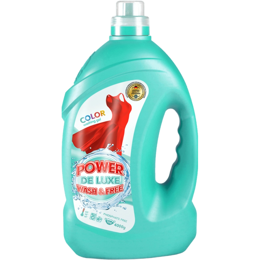 Гель для прання Power De Luxe Для кольорових речей 4 кг (4823128001966) - зображення 1